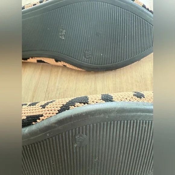 Rothy's Black and Tan Leopard Print Flats - Picture 10 of 11